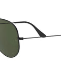 Unisex Aviator Sunglasses Oversized Metal Frame In Black And G15 Green, Classic Pilot Style With Bronze Rims, 62 mm Lens Width
