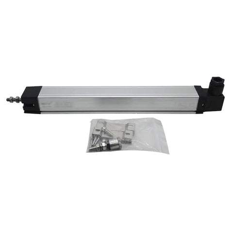 200mm 0-5K Ohm Linear Position Sensor With Rock-Solid Precision, accessories shown, ideal for forming machines and automotive use.