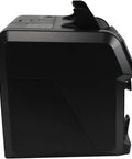 Fast Track Auto Bill Money Counter With Serial Number Reader and Multi Currency Denomination Sorter side view showing black design.