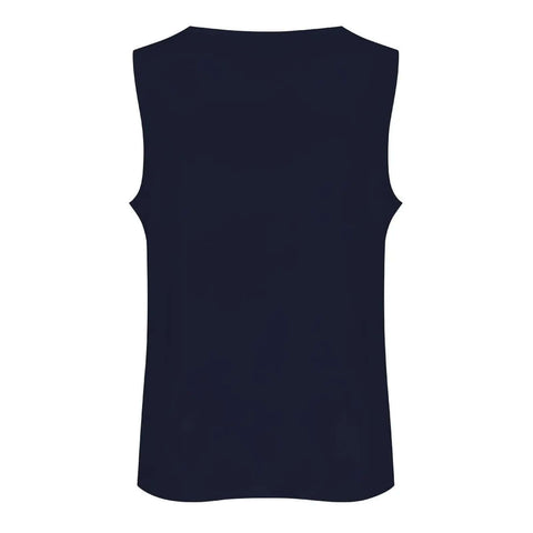 Back view of Mens Sleeveless Gym Tank Top With Dope Rubber Duck Graphic Wearing Sunglasses And Cap Cotton SweatWicking Workout Tee