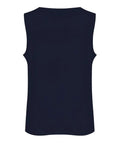 Men's Sleeveless Workout Tank Top With American Flag Graphic For Aircraft Mechanics And Gym Rats Hella Comfy Breathable Cotton Fit Perfect For Heavy Lifting And Daily Street Drip, back view in navy cotton material.