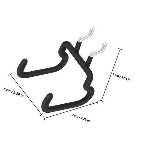 Heavy Duty Black Pegboard Hooks For Garage Tool Storage, Built Tough Steel And Rubber Wall Mounts, Universal Drill Plier Holders, Solid Shop Upgrade To Hang Em All Safely