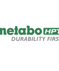 Metabo HPT logo with 'Durability First' tagline on white background.