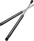 Rugged Heavy Duty Hood Lift Supports For Acura TL 2004 To 2008 Gas Struts Shock Springs Pair, showing two black aluminum lift struts.