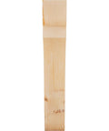 Front view of Olympic Rough Sawn Knee Brace In Douglas Fir Six Inch Wide By Twenty Four Inch Deep By Thirty Six Inch High Handcrafted Timber Accent