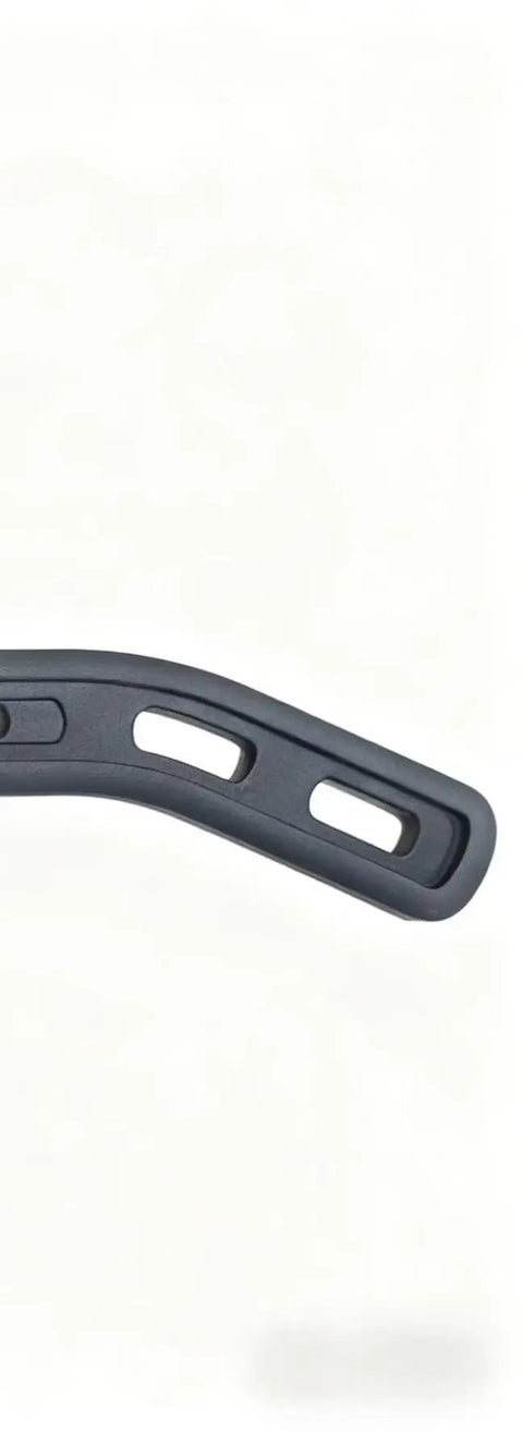 Close-up of black ergonomic grip from Table Saw Push Stick Set For TS6307 And TS630700, 2 Pack, Ergonomic Grip Push Rods For Safer Woodworking