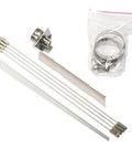 Ground Plane NMO Mount Kit With Four 21 Inch Radials And SO239 Connector, clamps, and bracket for mounting on 2 inch poles.