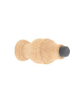 3 5/8 Inch Wall Mount Victorian Maple Wood Door Stopper With Rubber Tip, Unfinished Bumper Stop Ready To Paint Or Stain