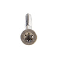 No. 10 Three Inch Type 316 Stainless Steel Marine Grade Flat Head Deck Screws Six Lobe Star Drive head view