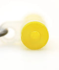 Close-up of yellow end of Sinker Slide Fishing Sliders With Sliding Sleeve Stainless Steel Duo Lock Snap 220LB Pro Grade Fish Finder Rig