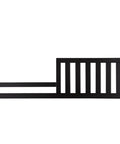 Solid Wood Toddler Bed Guard Rail For Convertible Cribs, Sturdy Conversion Rail, Black Finish, Front View