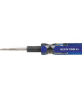 Triple Thread Taps Kit For 6 32 8 32 10 24 With Quick Rethreading To Fix Burred Threads And Clean Plaster Obstructions Workhorse Replacement Taps 626 24 Included By Klein Tools showing handheld tool with tap insert.