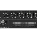 Back view of the Top Tier MX30 LED Display Controller Featuring A Rock Solid Video Processor Alongside Ten Ethernet Outputs And Dual 10G Optical Ports.
