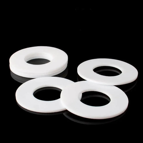 Top Shelf 50 Piece PTFE Flat Washers Rockin A Thick 1.2 Millimeter Flange For Zero Friction Sealing And No Sweat Bolt Assembly On Home Tools And Gym Gear Without The Headache