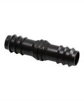 10 Pack Drip Irrigation Barbed Coupling Fittings Kit For 1 Inch Tubing 25mm OD And 0.75 Inch ID Barbed Connectors Black