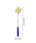 Small Paint Roller With Exact Edge Precision For Tight Spots And House Painting Knockout Tool For Latex Or Oil Based Paints No Sweat Portable Handyman Essential, 9cm width with blue handle.