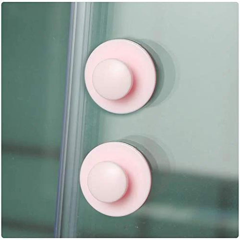 Self-Stick Drawer Knobs And Pull Handles Set 10 Pcs White Plastic ABS No Glue Required Peel And Stick on Glass Surface