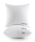 Pack Of 2 18x18 Outdoor Waterproof Throw Pillow Inserts With Water Resistant Fabric Cushions For Patio And Garden Durable 7D Polyester Fill