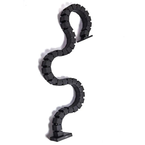 Vertebrae Cable Management Spine Kit with Height Adjustable Desk Quad Entry Wire Organizer 51 Inch Long Gray Modular Blocks