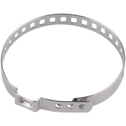CV Joint Boot Clamp Kit 10 Pcs Stainless Steel Adjustable Drive Shaft Axle Clamps shown in stainless steel close-up