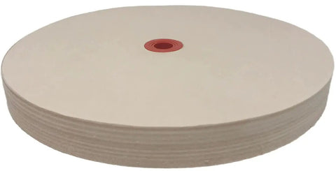 8 Inch Leather Honing Stropping Wheel With Premium White Buffing Compound Made In USA Fits 1/2 5/8 And 3/4 Inch Arbors
