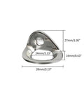 Ten Pack 25KN Marine Grade 316 Stainless Steel Climbing Bolt Hangers And Anchor Plates For Top Rope Lead Climbing Rappelling And Rescue showing dimensions and details.