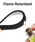 Heavy Duty Self Adhesive Weather Stripping Door Seal Strip For Windows And Pipes High Density Cr Foam Insulation Tape shown being flame tested.