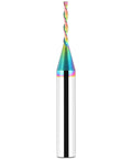 One Sixteenth Inch Downcut CNC Router Bit With Quarter Inch Shank, Extra Long Life TAC Coating, Carbide Spiral End Mill For Woodworking