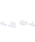 Three Piece Door Roller Set With Double Roller Catch For Cabinets And Closets Ball Catch Hardware White Finish Components