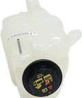 Ready To Bolt On Straight Forward Coolant Reservoir Bottle Direct Swap Overflow Tank For 2004-2015 Nissan Titan Full Size Pickup cap design and label detail