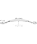 2 Pack Zinc Alloy Cabinet Pull Handles Vintage Door Pulls For Wardrobe And Furniture Bright Chrome Finish 128mm Hole Spacing
