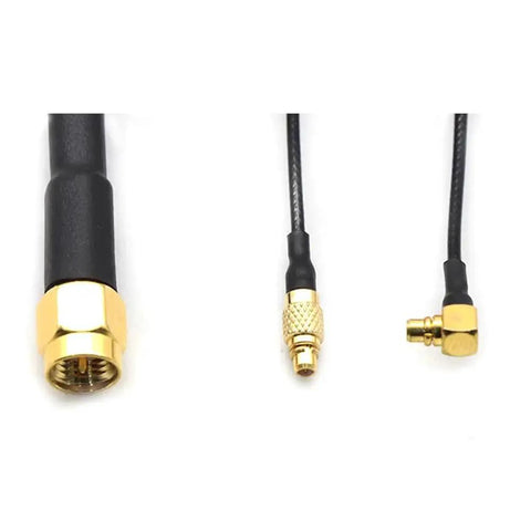 Rush Cherry FPV 5.8G Circular Polarization Antenna For Racing Drones, SMA-Male to UFL MMCX-J connector, detailed view.