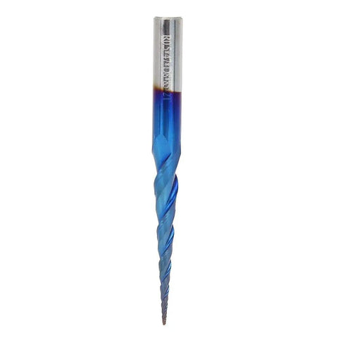 Beast Mode End Mill Premium Tungsten Cemented Carbide 2T Blue Super Hard Coating Milling Cutter R0.5 x 47 x D8 x 85 shown vertically