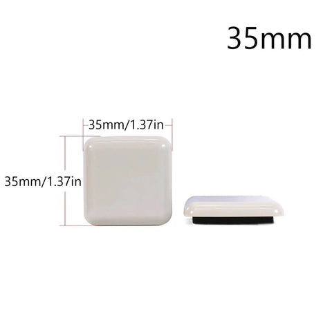 Chair Pads Floor Protectors For Chairs And Tables 35mm felt rubber pads, side and front view.