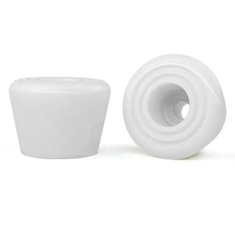 82A PU Rubber Roller Skate Toe Stops For Quad Skates 2 Pack With Screws White Heavy Duty Braking Stoppers for rinks and streets