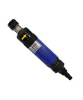 Pro Shop Air Straight Die Grinder Cranks Hot At Twenty Thousand Rpm With Rear Exhaust And Locked Collet System For Swift Grinding Quick Polishing And Tight Fabrication Work, featuring a blue body and integrated collet.