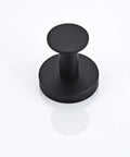 Heavy Duty Black Stainless Steel Wall Hook for jackets with a circular base and slim post design.