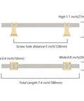 Dimensions of 10 Pack 5 Inch Brushed Satin Nickel And Gold Cabinet Handles Set For Kitchen Cabinets And Cupboards