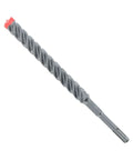 SDS-Plus 4-cutter hammer drill bit with full carbide head, 3/4 in diameter, 10 in length, red tip