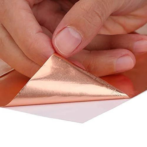 Hand peeling Copper Foil Sheets With Conductive Adhesive Tape For Guitar Crafts And Electrical Repairs, waterproof copper shielding