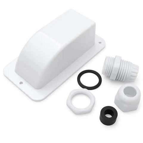 White Weatherproof Solar Cable Entry Gland 2 Pack For All Cable Sizes 6mm2 To 12mm2 Durable UV Resistant Sealed for RVs and Boats.