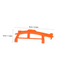 Image of a 9cm orange bracket from 5 Piece Glider Plane Bracket Kit With Rubber Band Power For Do It Yourself Aircraft Builds