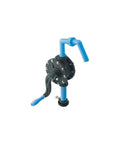 DEF Rotary Barrel Pump Fits 5 To 55 Gallon Drums With Standard Bung Delivers About 7 Gallons Per 100 Revolutions Ryton Construction With Teflon And Viton Seals Ideal For Easy DEF Fluid Transfer In Home Shop And Job Site. hand crank pump with blue handle and threaded bung fitting