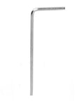 Aluminum L-shaped Allen wrench (hex key) on white background for fastener assembly