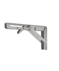 Stainless Steel Triangular Shelf Brackets Set Of 2 Heavy Duty Adjustable Wall Mount Bench Table Support visible side view