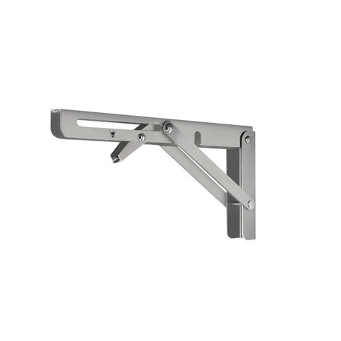 Stainless Steel Triangular Shelf Brackets Set Of 2 Heavy Duty Adjustable Wall Mount Bench Table Support visible side view