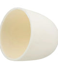 White aluminum oxide ceramic crucible for metal smelting, Graphite Lab Crucibles For Casting And Refining in laboratory use, close-up view.