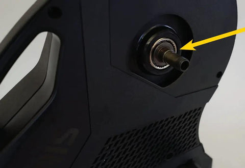 Direct Drive Trainer Freehub Accessory For Indoor Cycling, Fits Shimano And SRAM 11-Speed Systems installation view.
