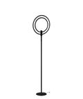 Torchiere-Style No-Fuss Dimmable LED Floor Lamp for Living Rooms and Offices with adjustable rings, black finish