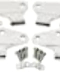 Mirror Polish Stainless Steel Body Door Hinge Set For 2007 2012 Jeep Wrangler Jk Two Door Heavy Duty Replacement Kit with installation hardware.